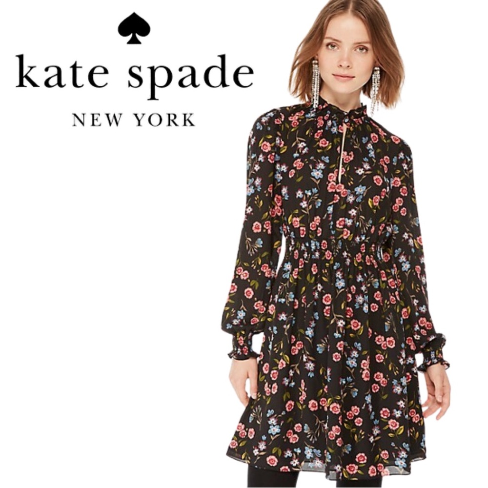 EUC Kate Spade New York Size Meadow Smocked Waist Dress - Small